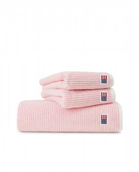 Original Striped Towel Petunia Pink/White