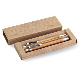 Bambooset bambuspenn og blyantsett