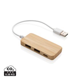 Bambus USB-hub med type-C