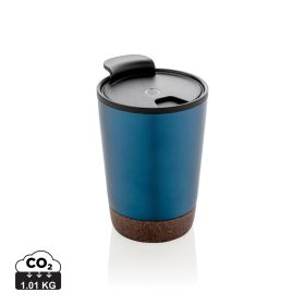 GRS RPP kaffekopp med kork i rustfritt stål Blå