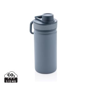 Vakum rustfri stål flaske med sportslokk 550ml Blå