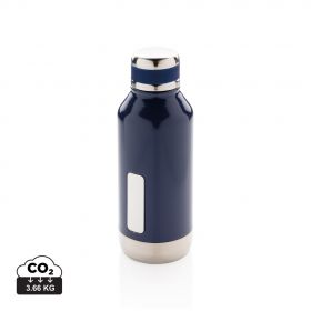 Lekkasjesikker vakuum flaske med logo plate Blå
