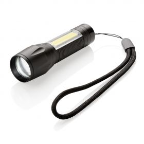 LED 3 W fokuslys med COB svart