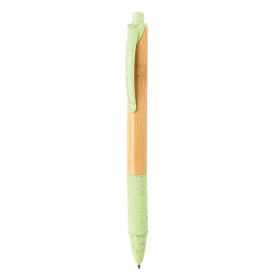 Bambus og hvetestrå penn lys grønn