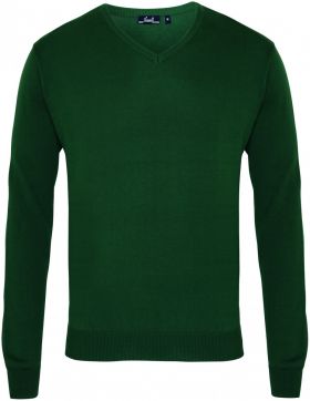 V-Neck Sweater Flaskegrønn