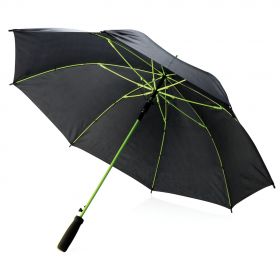 Farget 23” paraply i fiberglass grønn, svart