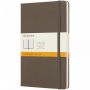 Moleskine Classic L notatbok med stivt omslag – linjert Jordbrun