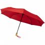 Bo 21" fold. resirkulert PET-paraply med automatisk åpning/lukking Rød