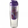 H2O Active® Tempo 700 ml sportsflaske og infuser med flipp lokk Transparent