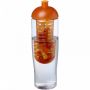 H2O Active® Tempo 700 ml sportsflaske og infuser med kuppel lokk Transparent