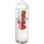 H2O Active® Vibe 850 ml flaske med kuppel lokk og infuser Transparent