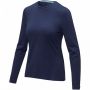 Ponoka langermet økologisk t-skjorte for kvinner Marineblå