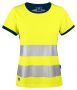6012 T-skjorte Dame EN ISO 20471 Kl 2/1 Yellow/Navy