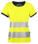6012 T-skjorte Dame EN ISO 20471 Kl 2/1 Yellow/Black