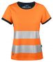 6012 T-skjorte Dame EN ISO 20471 Kl 2/1 Orange/Black