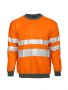 6101 Sweatshirt EN ISO 20471 Kl 3 Orange/Grey