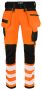 6573 Håndverksbukse Stretch EN ISO 20471 Kl 2 Orange/Black
