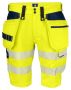 6575 Shorts Stretch EN ISO 20471 Kl 2/1 Yellow/Navy