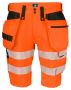 6575 Shorts Stretch EN ISO 20471 Kl 2/1 Orange/Black