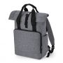 Recycled Twin Handle RollTop Laptop Backpack Grey Marl