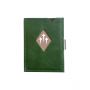 EXENTRI lommebok/kortholder i skinn med RFID-beskyttelse grønn