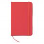 Notelux A6 notatbok linjerte ark Rød