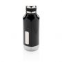Lekkasjesikker vakuum flaske med logo plate svart