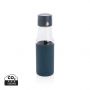 Ukiyo glass hydration tracking vannflase med cover Blå
