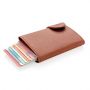 C-Secure RFID kortholder og lommebok brun, sølvfarget